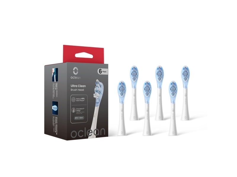 Oclean Ultra Clean Bürstenaufsätze, 6 Stk., Weiß