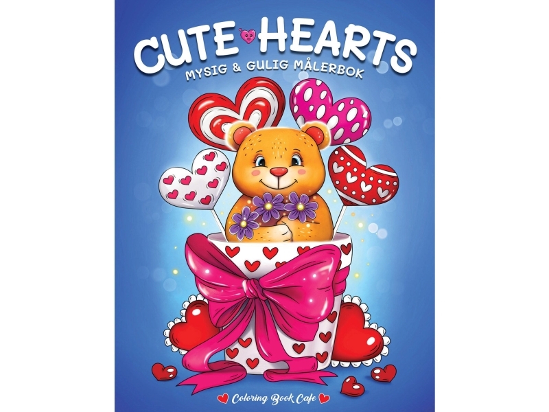 Malbuch : Cozy Cute Hearts