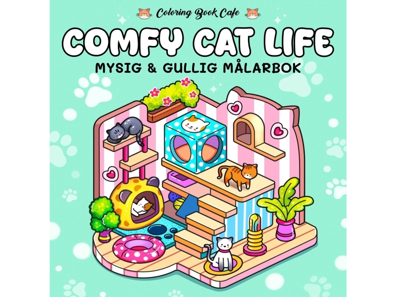 Målarbok : Cozy Comfy Cat Life