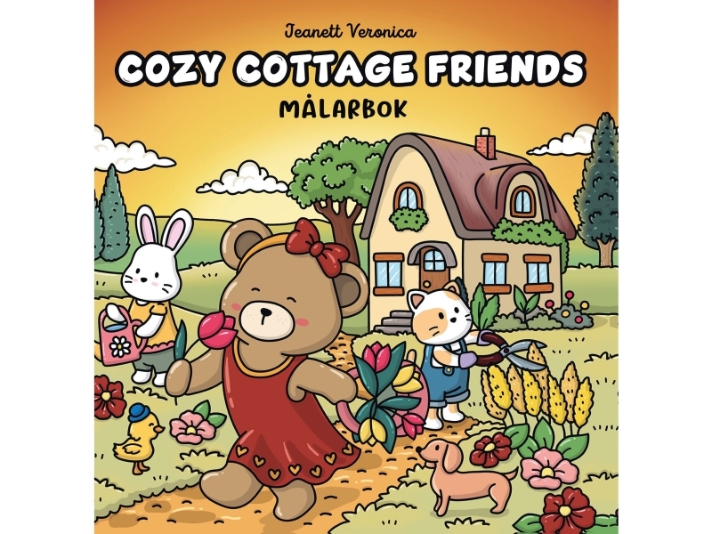 Jeanett Veronica Studio Cozy Cottage Friends Malebog – 40 sider - 6+år