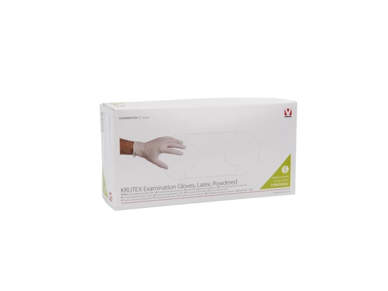 Krutex Latex Exam Gloves Small P Pack 100