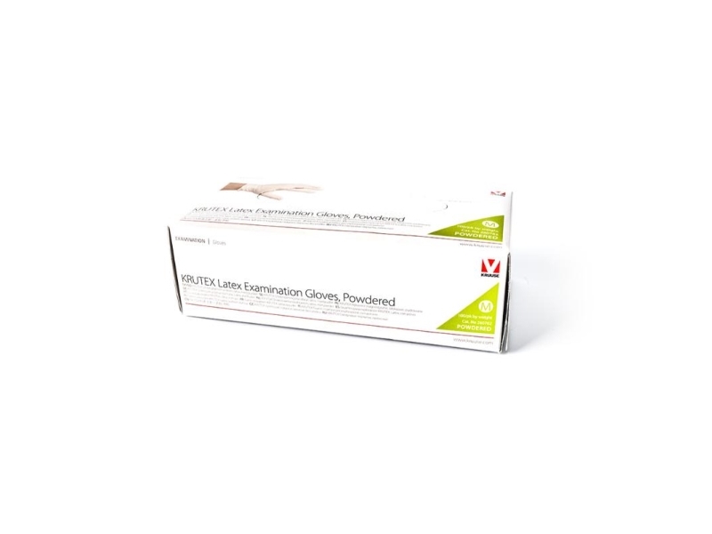 Krutex Latex Exam Gloves Medium P Pack 100