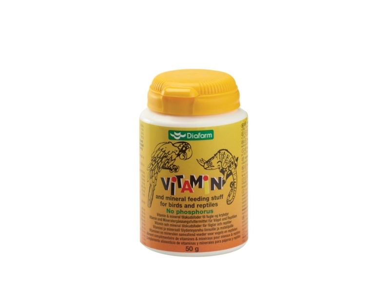 Vitamin-/mineral powder for birds & reptiles (no phosphor),