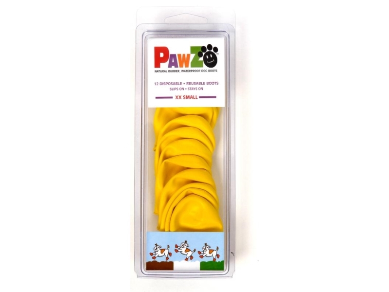 Pawz Dog Shoe, Xxs, 3.8 Cm, Yellow 12Pk