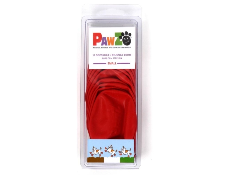 Pawz Dog Shoe, S, 6.4 Cm, Red 12Pk
