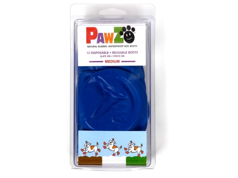 Pawz Dog Shoe, M, 7.6 Cm, Blue 12Pk