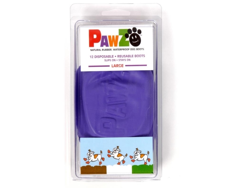 Pawz Dog Shoe, L, 10.2 Cm, Purple 12Pk
