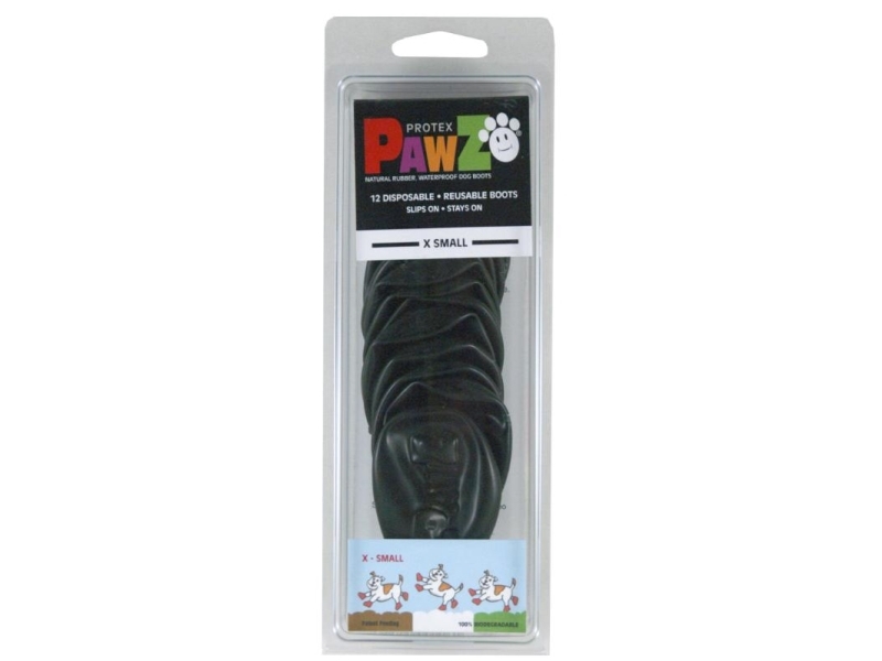 Pawz Dog Shoe, Xs, 5.1 Cm, Black, 12/Pk