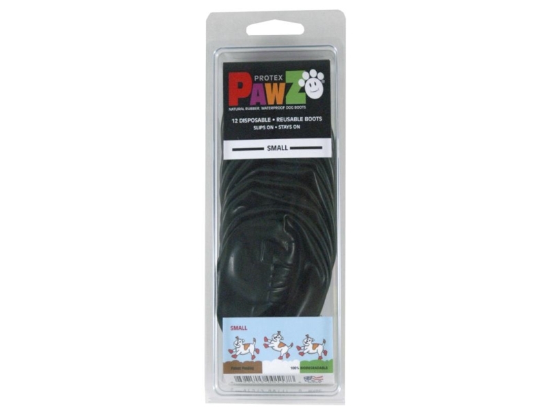 Pawz Dog Shoe, S, 6.4 Cm, Black, 12/Pk