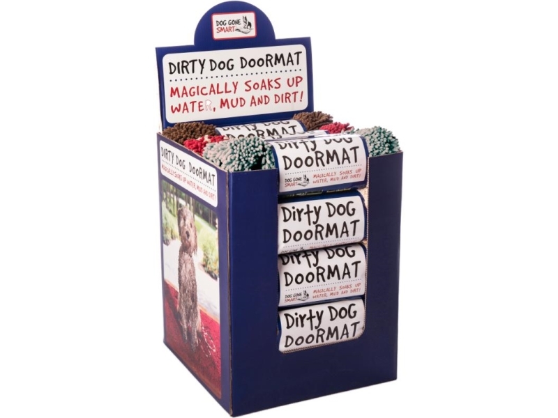 Dog Gone Smart Dirty Dog Doormat Table Display, M, 15 Mats/P