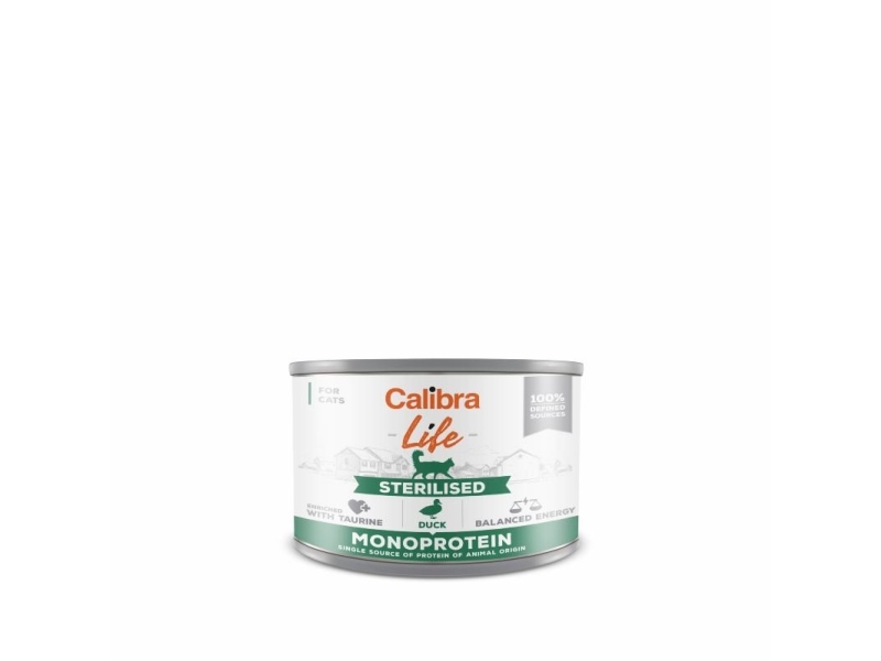 Calibra Cat Life Can Sterilised Duck 200 G