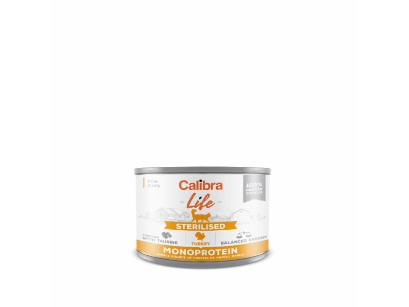 Calibra Cat Life Can Sterilised Turkey 200 G