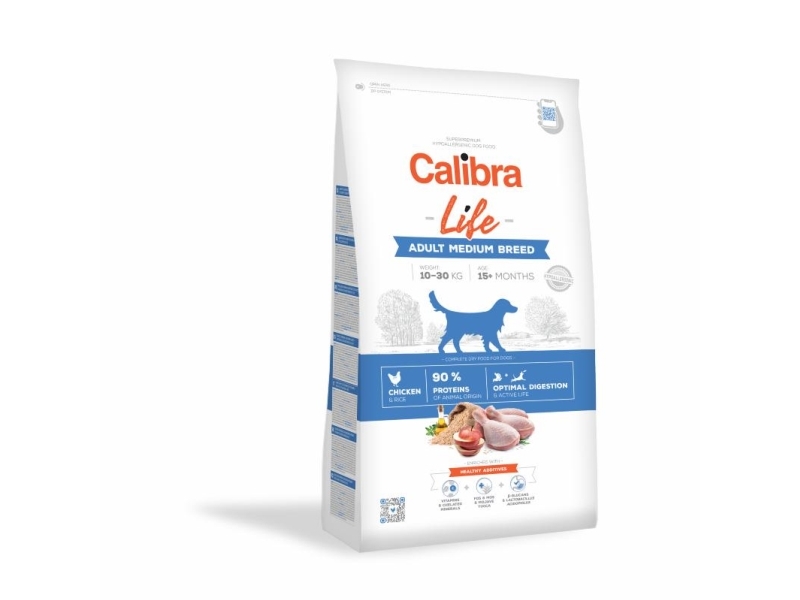 Calibra Dog Life Adult Medium Breed Chicken 2,5 Kg