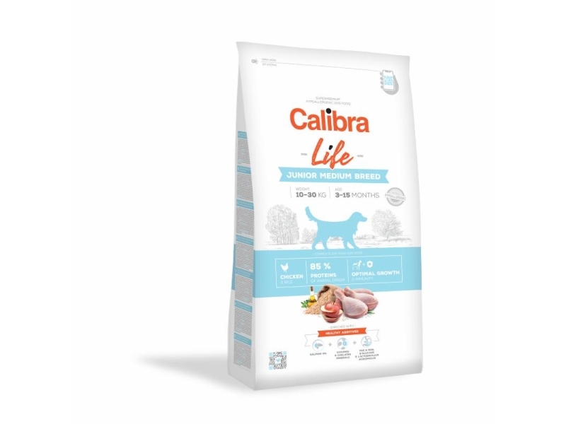 Calibra Dog Life Junior Medium Breed Chicken 12 Kg