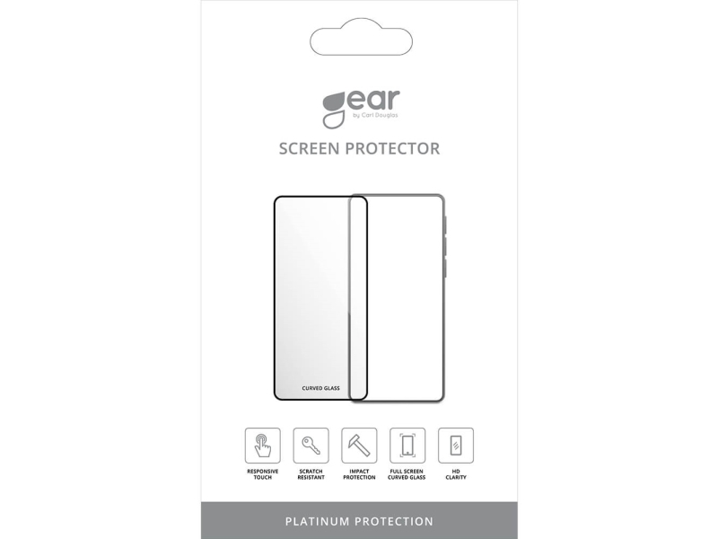 Gear Glass Prot. Curved Black Frame 3D Platinum Iphone Xr/11