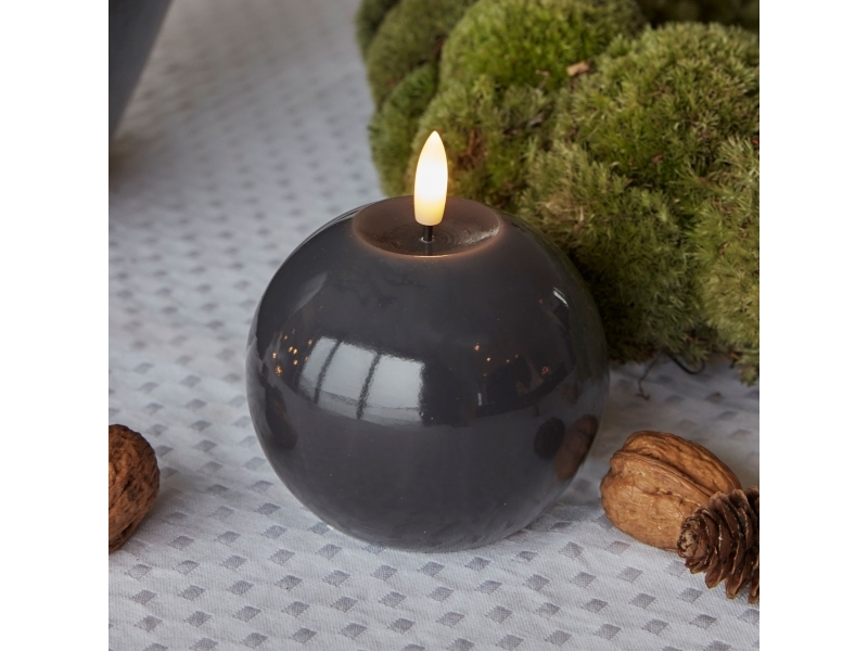 Sirius Sille Lak Kugle - Ø10 X 9 Cm, Stone Gray