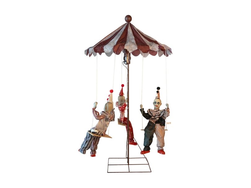 Gruselige Clowns Auf Dem Karussell