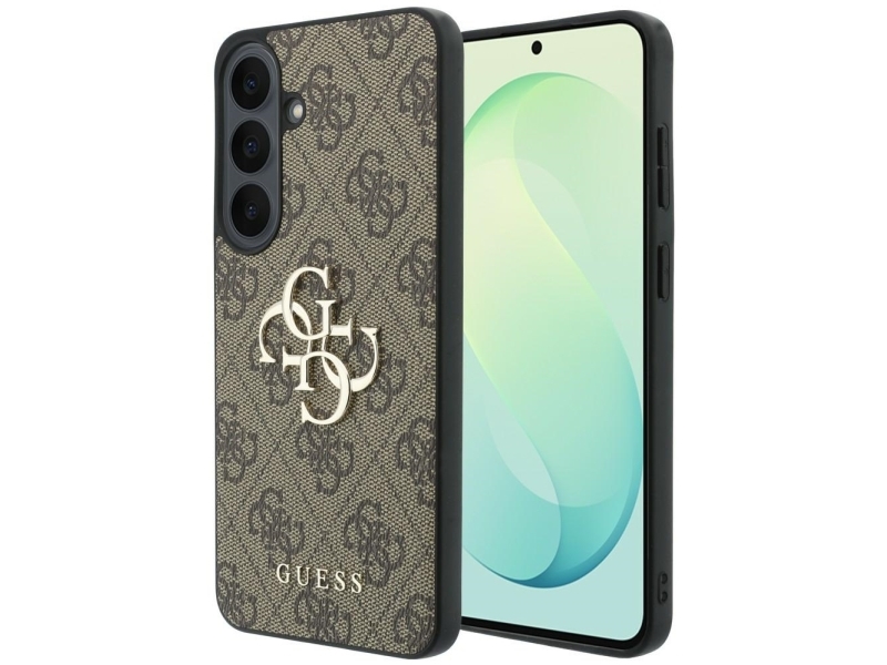 Guess Leather 4G Metal Logo Case For Samsung Galaxy S26 Fe - Brown