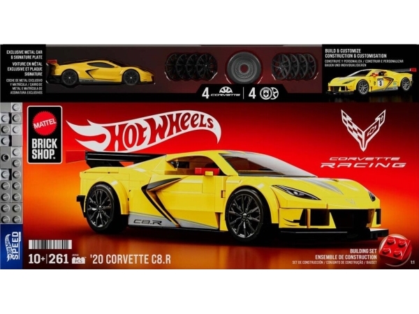 Mattel Brick Shop Hot Wheels '20 Corvette C8.R Bausatz Jkr19