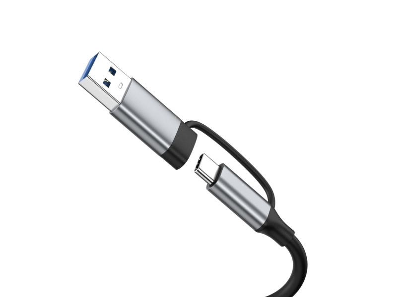 Wozinsky Wah-81 8-In-1 Usb Hub With Usb 3.0 Sd Card Reader And Audio Output - Gray