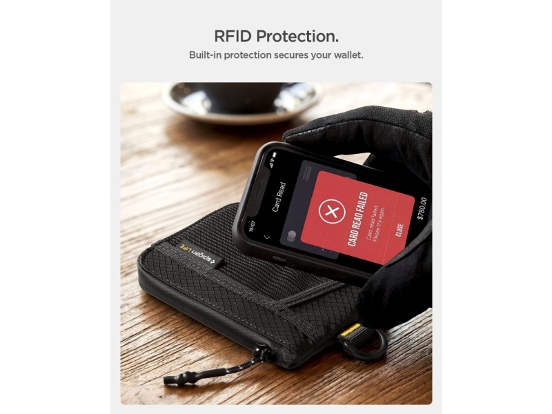 Card Holder With Rfid Protection Spigen Lf300, Black Afa11229