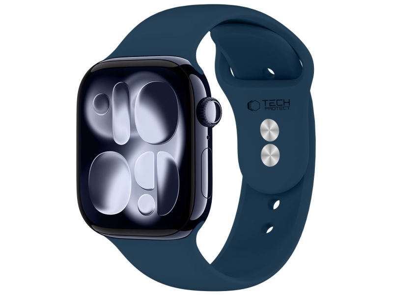 4Kom.Pl Tech-Protect Silicone Apple Watch 8 / 9 / 10 / 11 / 12 / Se (40 / 41 / 42 Mm) Navy Blue