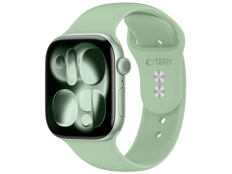 4Kom.Pl Tech-Protect Silicone Apple Watch 8 / 9 / 10 / 11 / 12 / Se (40 / 41 / 42 Mm) Pistachio (5906302326648)