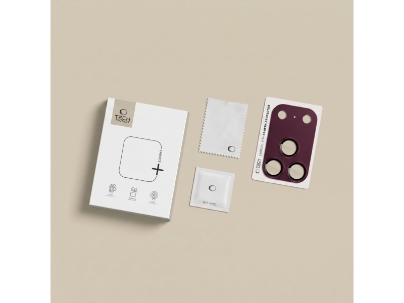 Tech-Protect Oslona Aparatu Tech-Protect Camfull Fit+ Iphone 18 Pro Burgundy