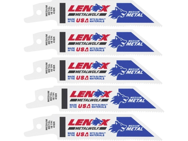 Lenox METALWOLFT bajonetsavklinge 418R 102x19x0.9 mm til medium metal 18TPI - pakke a 5 stk.