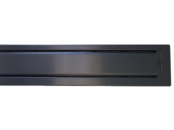 PURUS Line ramme og rist 900mm. Steel Sort, PVD behandlet. Rustfrit stål