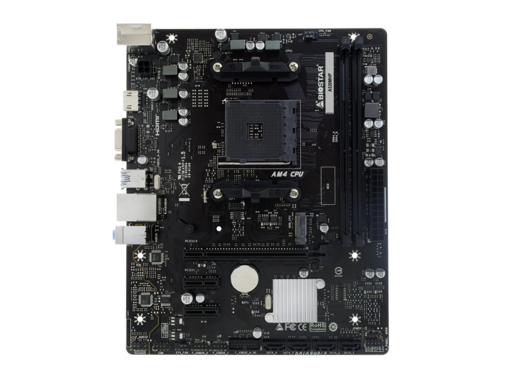 Biostar A520mhp 2.0, Amd, Sockel Am4, Amd Ryzen 5000 Series, Amd Ryzen 4000 Series, Amd Ryzen 3000 Series, Sockel Am4, Ddr4-Sdram, 64 Gb