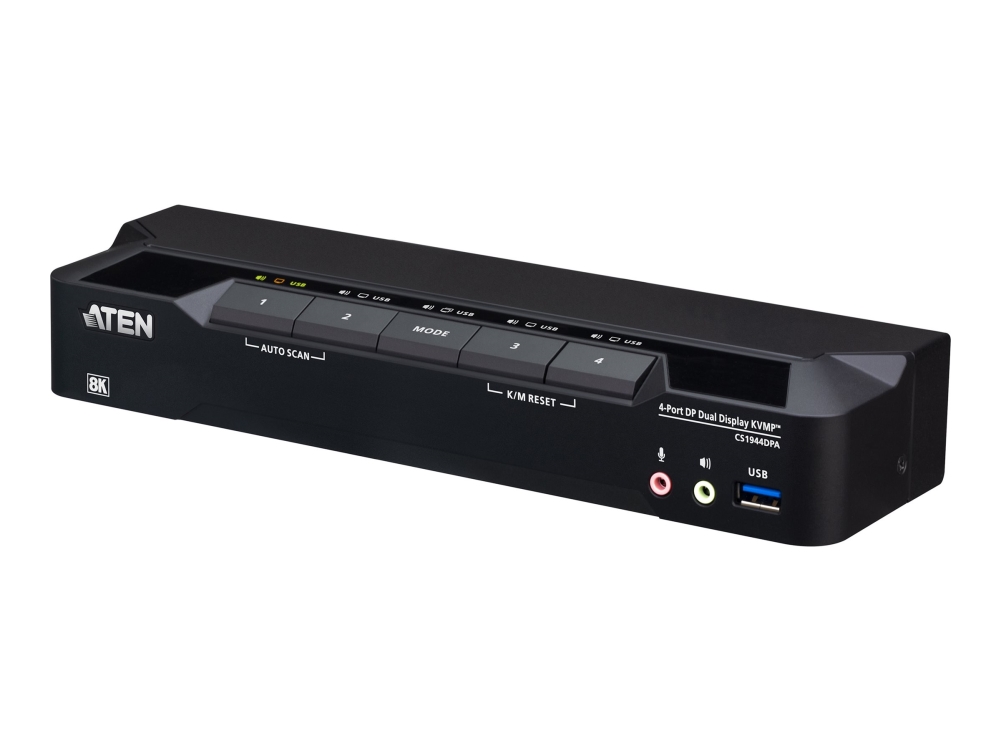 Aten Cs1944dpa - Kvm / Audio / Usb Switch - 4 X Kvm / Audio / Usb - 1 Lokalbruger - Desktop