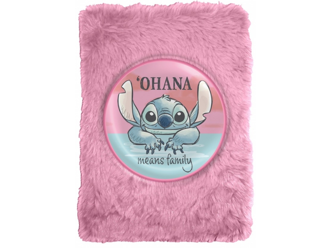 Kids Licensing Mädchen Rosa Notizblock Aus Plüsch, Disney Stitch - Bild 4
