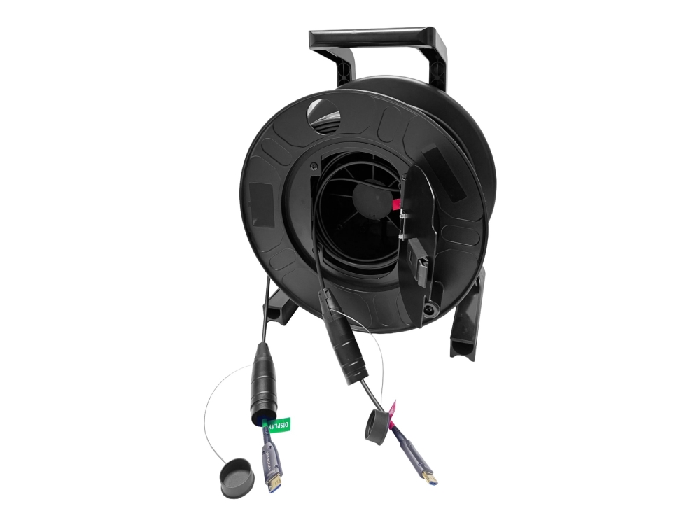 Vivolink 50M Optic Hdmi 4K Amored Cable On Drum, 50 M, Hdmi Typ A (Standard), Hdmi Typ A (Standard), 4096 X 2160 Pixel, 3D, Schwarz