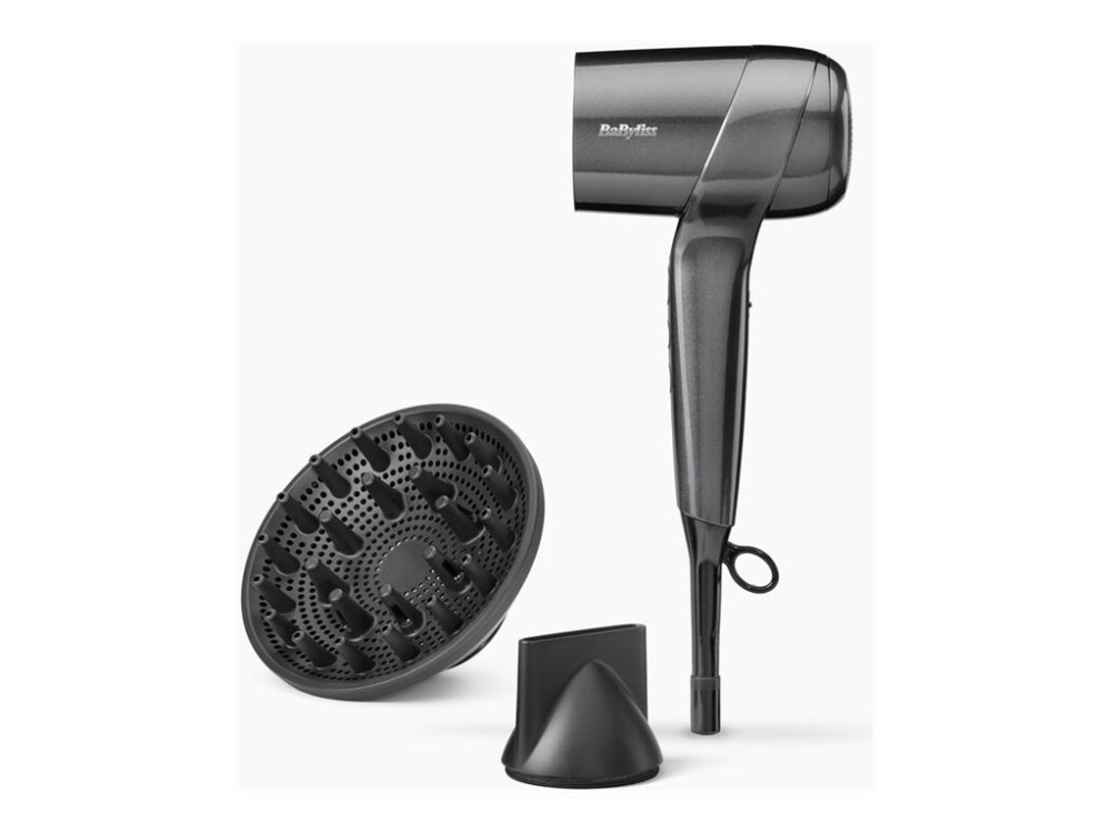 BaByliss D6200DE hårtork 1600 W Titanium Shine, stål