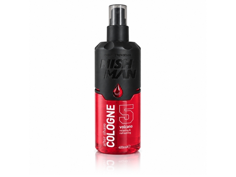 Nishman Aftershave Men Cologne Volcano 400Ml - Relaxing Refreshing Aftershave Spray Lotion For Men