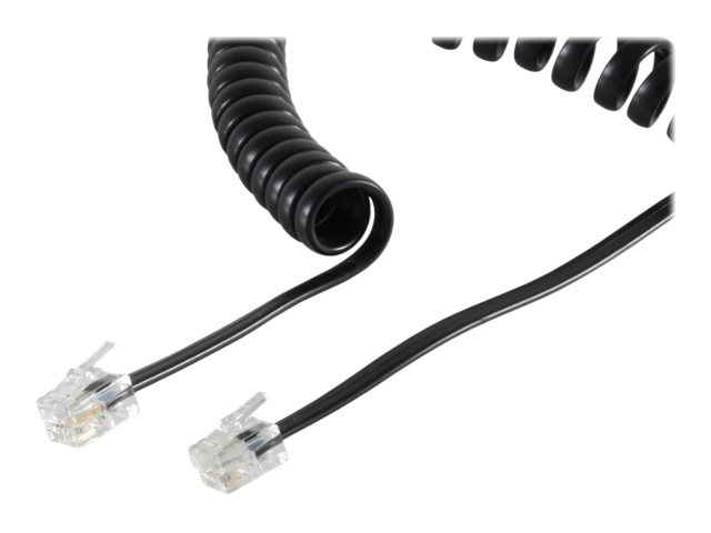 S-Impuls Spiralkabel 4/4 (Rj10) Auf 4/4 (Rj10) Schwarz, 5 M (Vf V. 5)