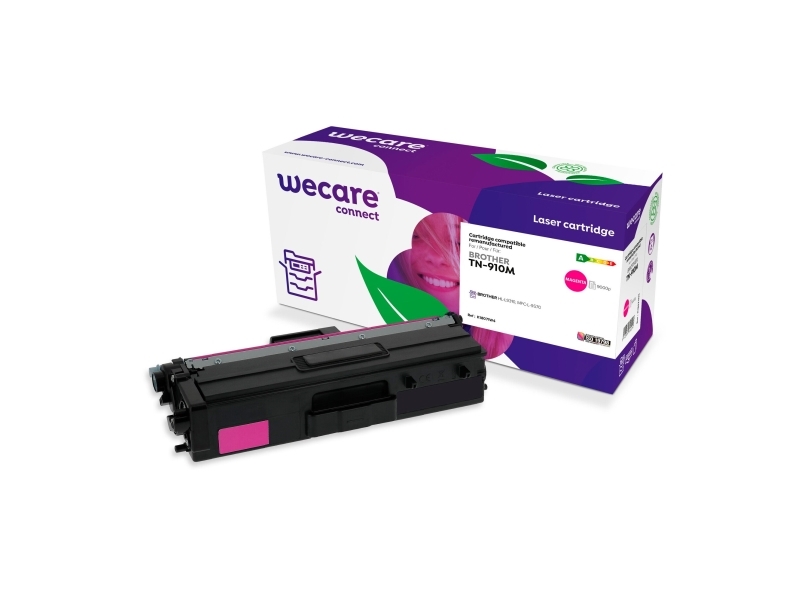 Lasertoner, Wecare TN910M, kompatibel, 9.000 sider, magenta