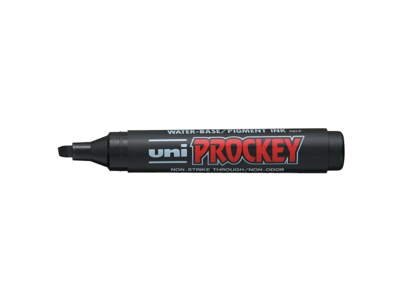 Permanent marker, Uni-Ball Prockey PM-126, skrå, sort