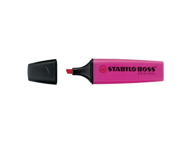STABILO BOSS ORIGINAL, 1 stk, Violet, Mejselspids, Sort, Violet, Plast, Rektandel