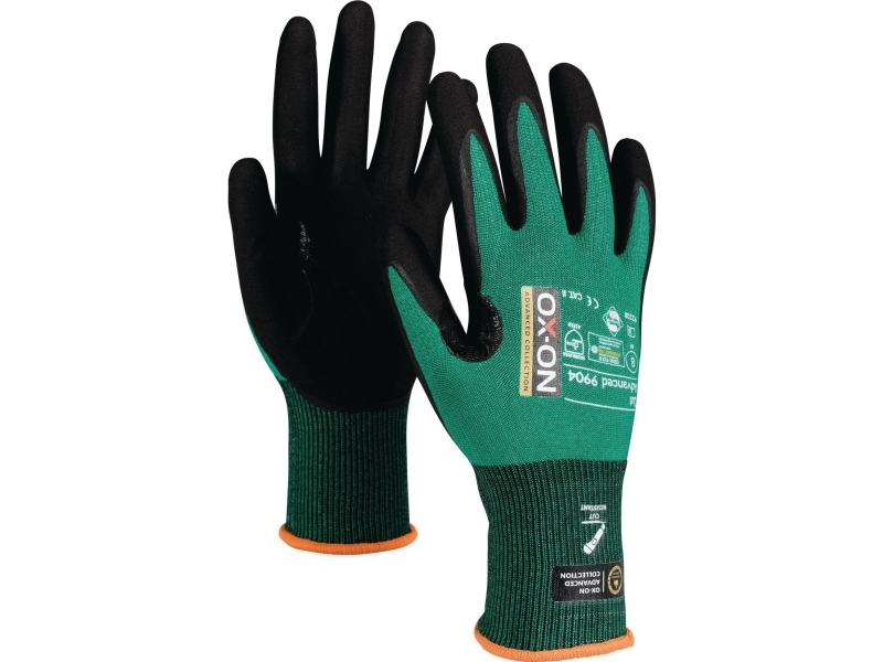 Skærehandsker, OX-ON® Cut Advanced 9904, str. 9, pakke a 12 stk.