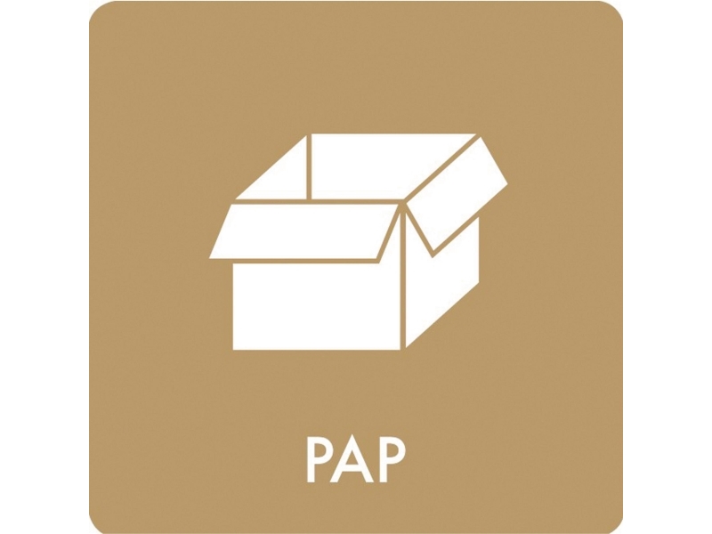Piktogram, Bica®, vinyl, pap, HxBxL: 12 x 12 x 12 cm, brun