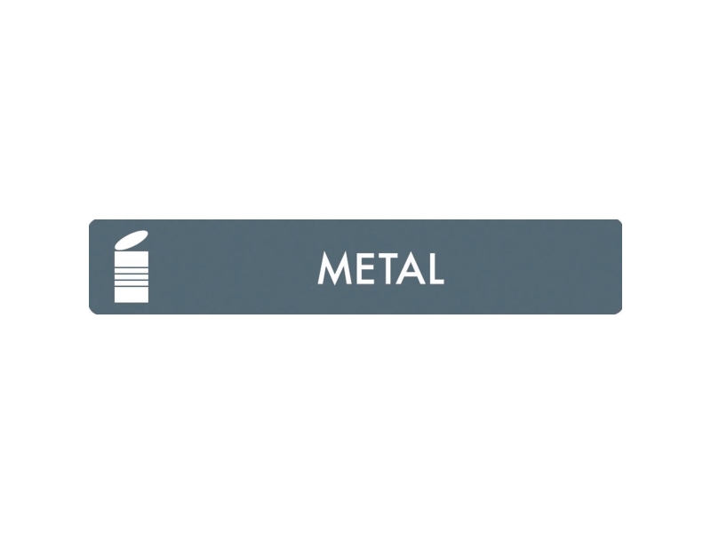 Piktogram, Bica® Metal, vinyl, selvklæbende, HxL: 3 x 16 cm, grå