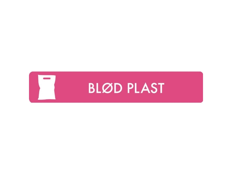 Piktogram, Bica® Vinyl, selvklæbende, HxBxL: 3 x 16 x 16 cm, pink