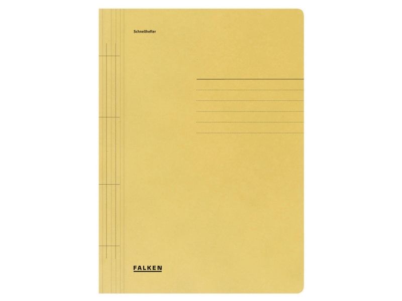 Arbejdsmapper, Falken, A4, 250 g/m2, manilla, gul, pakke a 100 stk
