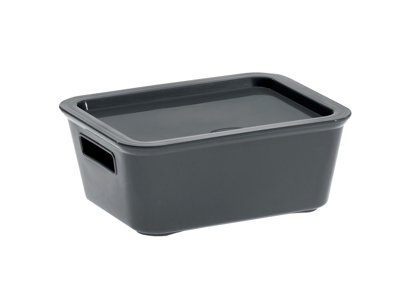 cep opbevaringsbokse opbevaringsboks Bella M 1,18L gr 1,18 l - 14,0 x 18,0 x 7,0 cm grå