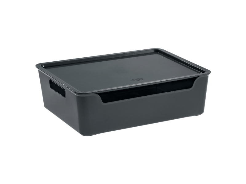 cep opbevaringsbokse opbevaringsboks Bella XXL9,15L gr 9,15 l - 28,0 x 36,0 x 11,0 cm grå