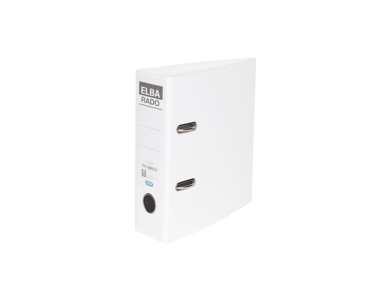 Elba Lever Arch File Rado Plast, 75 mm, for A5 Portrait, PVC White, A5, PVC, Hvid, 500 ark, 75 mm, 230 mm