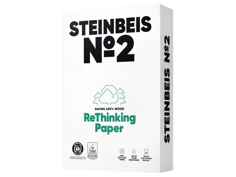 Genbrugspapir Steinbeis No.2 Trend White, A4 - (5 pakker x 500 ark)