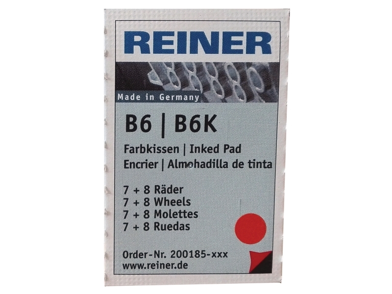Stempelpude Reiner, type 2, til 8 cifre, rød
